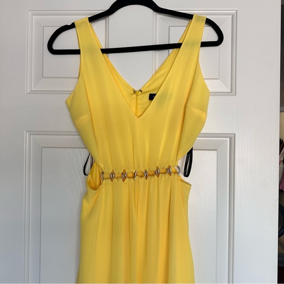Marciano size 4. Bright yellow long chiffon dress. - Picture 3 of 5